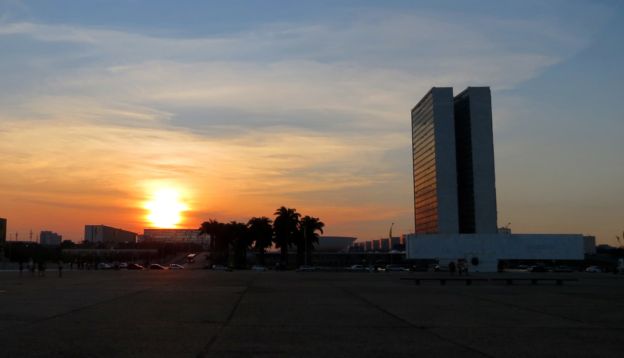 Brazil’s National Congress in Brasília at sunset